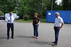Besuch von von Sozialministerin Behrens bei der Impfaktion in Hambergen (2021) mit Bürgermeister Gerd Brauns (Gemeinde Hambergen)